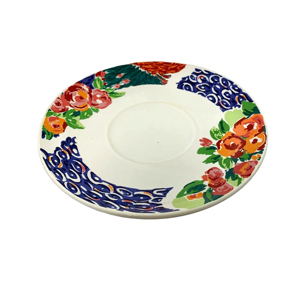 Oversized‎ Coffee Cup & Saucer Floral Ceramic GGI 1996 Table Shelf Decor - Picture 5 of 9